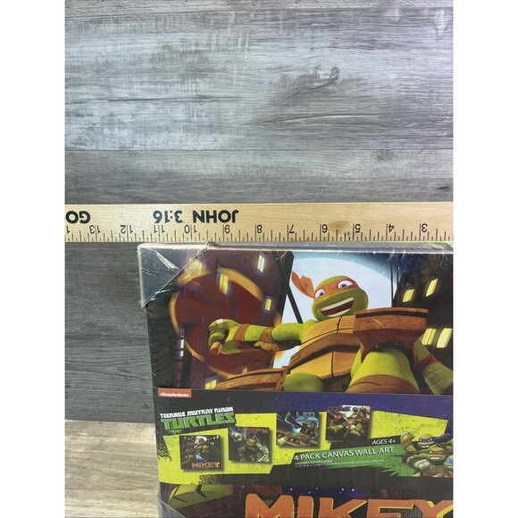 Nickelodeon Teenage Mutant Ninja Turtles TMNT Canvas Set Of 4  NEW - Picture 6 of 10